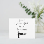 すべての小さな女の子はスーパーヒーロー ポストカード (スタンド正面)