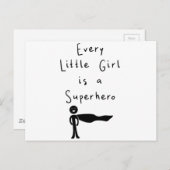 すべての小さな女の子はスーパーヒーロー ポストカード (正面/裏面)