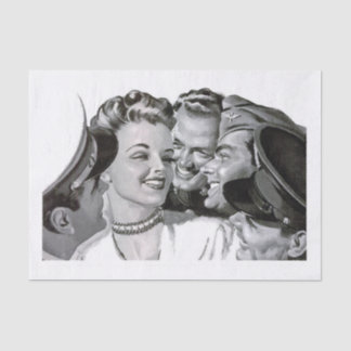 すべての少年のヴィンテージは女の子をピン留めする 薄葉紙