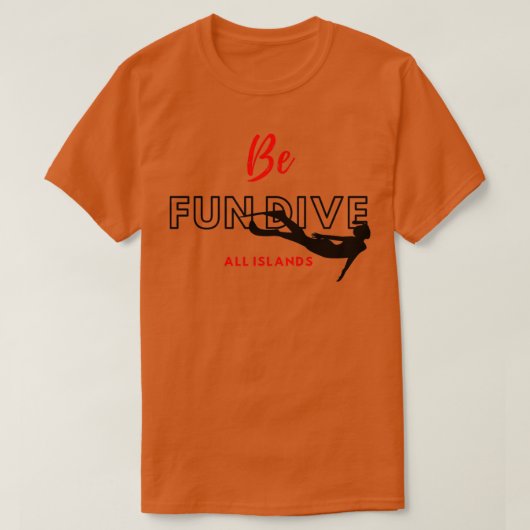 すべての島々をおもしろいで飛び込む Tシャツ (デザイン正面)