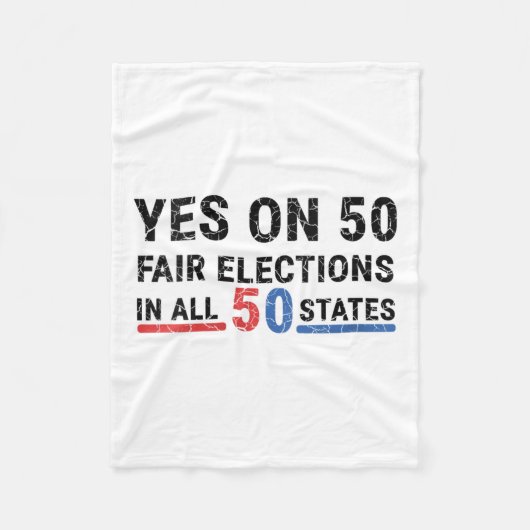 すべての州で公正な選挙を50件 フリースブランケット (正面)