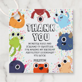 すべての年齢のための小さなモンスターの誕生日パーティー フェイバータグ
