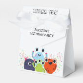 すべての年齢のための小さなモンスターの誕生日パーティー フェイバーボックス (正面サイド)