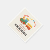 すべての年齢の誕生日トレインカラフルチュガのすべての乗船 スタンダードカクテルナプキン (角)