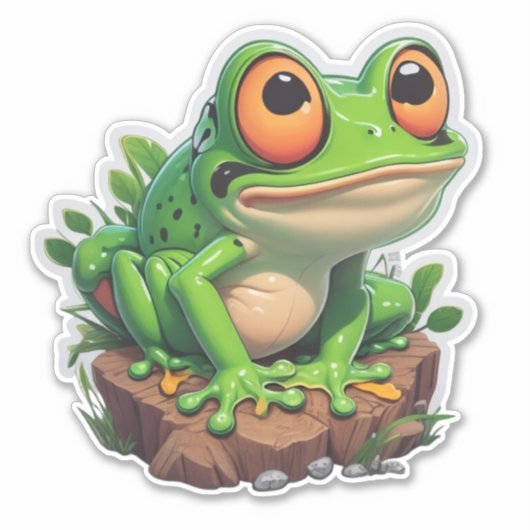 すべての年齢層に対するFrog Stickersで魔法を作成 シール (正面)