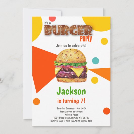 すべての年齢層のおもしろいクックアウトまたはBBQパーティーカード 招待状 (正面)