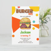 すべての年齢層のおもしろいクックアウトまたはBBQパーティーカード 招待状 (スタンド正面)