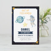 すべての年齢層の外部空間誕生日招待状 招待状 (スタンド正面)