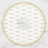 すべての年齢層、名前をカスタムするパターン – 金ゴールドと白 ワイングラスタグ (裏面)