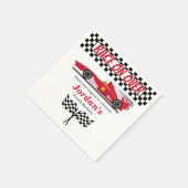 すべての年齢誕生日レッドフォーミュラの上でのレース スタンダードカクテルナプキン (角)