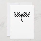 すべての年齢誕生日レッドフォーミュラの上でのレース 招待状 (裏面)