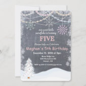 すべての年齢 - 冬の雪の結晶の誕生日パーティー招待状 招待状 (正面)