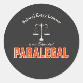 すべての弁護士の後ろに疲れ果てた副業がある ラウンドシール (正面)