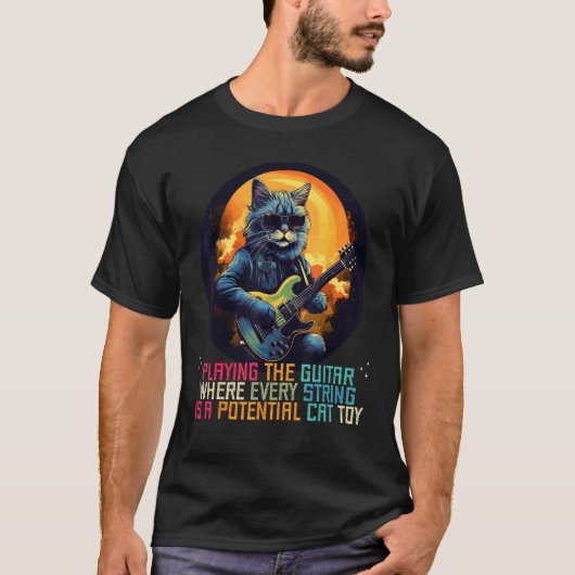 すべての弦が良いCaであるギター演奏 Tシャツ (正面)