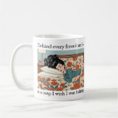 すべての強制スマイルの背後には昼寝おもしろい- コーヒーマグカップ (左)