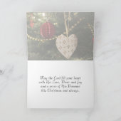 すべての心が準備する、彼のための場所 クリスマス・キャロル カード (内部)