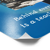 すべての心素晴らしの背後にある先生はインスパイア フォトプリント            (角)