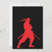 すべての忍者シルエット誕生日の呼び出し 招待状 (裏面)