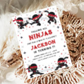 すべての忍者武術アーツボーイ誕生日 招待状