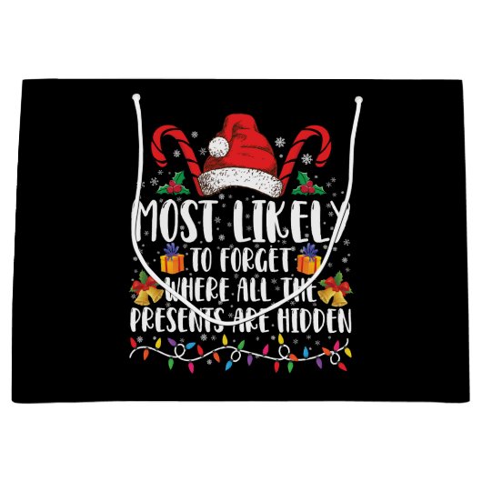 すべての忘れプレゼントがある場所に最も多い ラージペーパーバッグ (正面)