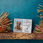 すべての思い出をありがとう カスタムペットロス ドッグメモリアル フォトプラーク (側面)