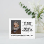 すべての思考を仕事に集中させなさい - ベル氏の名言 ポストカード (スタンド正面)