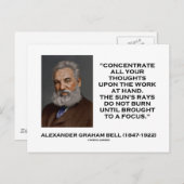 すべての思考を仕事に集中させなさい - ベル氏の名言 ポストカード (正面/裏面)