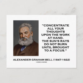 すべての思考を仕事に集中させなさい - ベル氏の名言 ポストカード