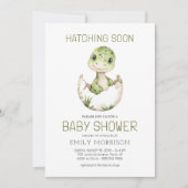 すべての恐竜の孵化すぐに赤ちゃんシャワー 招待状 (正面)