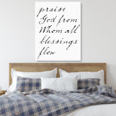 すべての恵みがキャンバスの芸術を流す神を賛美する キャンバスプリント (インサイチュ (寝室))