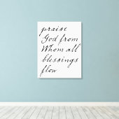 すべての恵みがキャンバスの芸術を流す神を賛美する キャンバスプリント (インサイチュ (ウッドフロア))