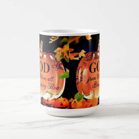 すべての恵みが流れる神を賛美する コーヒーマグカップ (中央)