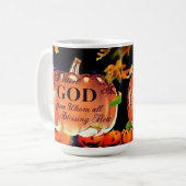 すべての恵みが流れる神を賛美する コーヒーマグカップ (正面左)