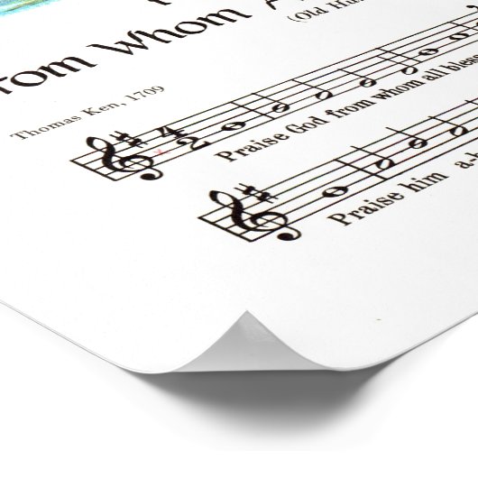 すべての恵みが流れる神を賛美する ポスター (角)