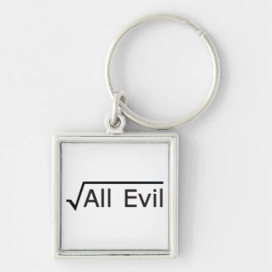 すべての悪の根-数学のユーモア/数学のギーク キーホルダー