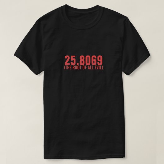 すべての悪の根 Tシャツ (デザイン正面)