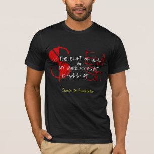 すべての悪の根 Tシャツ