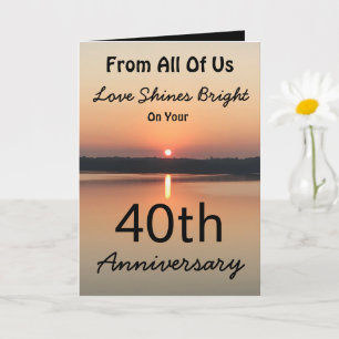 すべての愛から40周年が明るく輝く カード