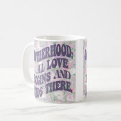 すべての愛が母の日を始めるフローラデザイン コーヒーマグカップ (正面左)