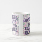 すべての愛が母の日を始めるフローラデザイン コーヒーマグカップ (中央)