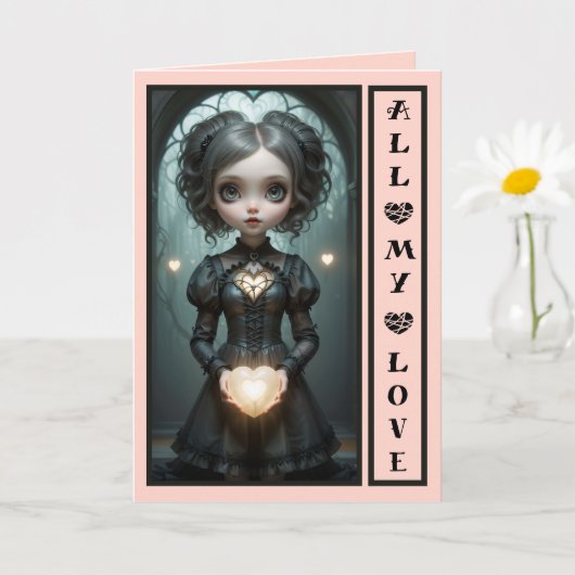 すべての愛が詰まったかわいいバレンタインカード カード (小さな植物)