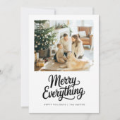 すべての愛と喜びを込めたモダン ミニマル ファミリー フォト シーズンカード (正面)