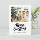 すべての愛と喜びを込めたモダン ミニマル ファミリー フォト シーズンカード (スタンド正面)