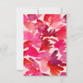 すべての愛の水色ピンク赤の結婚式RSVPカード 出欠カード (裏面)