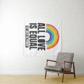 すべての愛は平等プライドLGBT平等の権利レインボー タペストリー (インサイチュ(横))