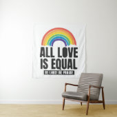 すべての愛は平等プライドLGBT平等の権利レインボー タペストリー (インサイチュ)