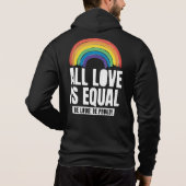 すべての愛は平等プライドLGBT平等の権利レインボー パーカ (裏面)