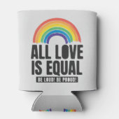 すべての愛は平等プライドLGBT平等の権利レインボー 缶クーラー (裏面)