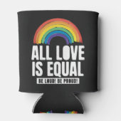 すべての愛は平等プライドLGBT平等の権利レインボー 缶クーラー (裏面)
