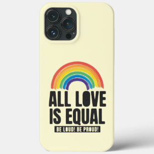 すべての愛は平等プライドLGBT平等の権利レインボー iPhone 13 PRO MAXケース